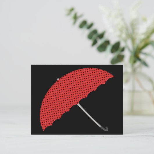 Umbrella Post Card Postkarte (Stehend Vorderseite)