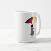 Umbrella Rainy Days Typografie Kaffeetasse (VorderseiteRechts)