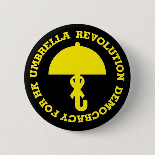 UMBRELLA REVOLUTION, DEMOCRACY FOR HK. BUTTON (Vorderseite)