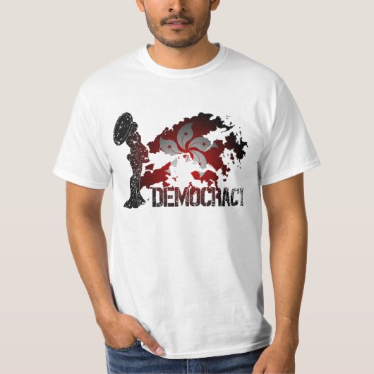 Umbrella Revolution Hongkong Democracy T-Shirt (Vorderseite)
