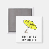 Umbrella Revolution - Hongkong Magnet (Vorderseite/Rückseite)