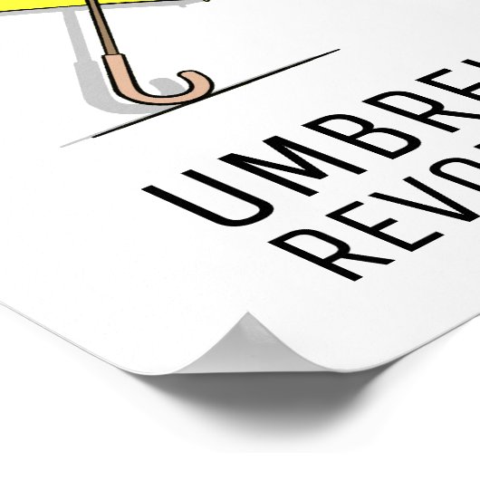 Umbrella Revolution - Hongkong Poster (Ecke)