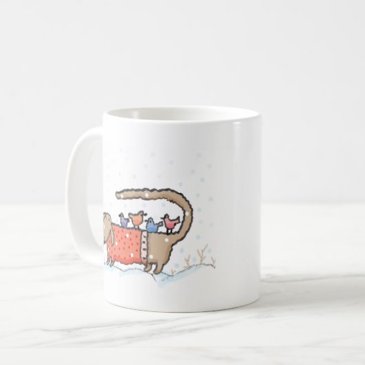 "Umbrella-Schwanz einer Dackel" Kaffeetasse (Vorderseite Links)