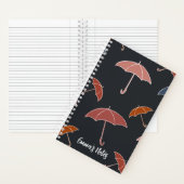 Umbrella Spiralnotebook | niedliches Herbstnoteboo Notizblock (Innen)