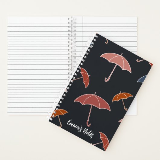 Umbrella Spiralnotebook | niedliches Herbstnoteboo Notizblock (Innen)
