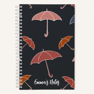 Umbrella Spiralnotebook | niedliches Herbstnoteboo Notizblock