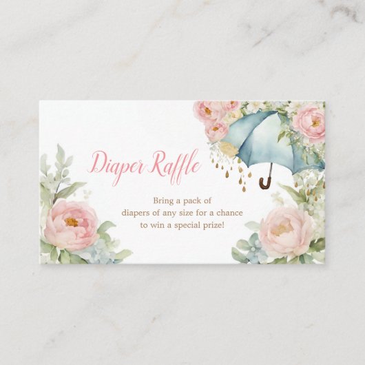 Umbrella Spring Diaper Beilage Karte (Vorderseite)