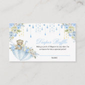 Umbrella Sprinkle Baby Teddy Bear Diaper Raffel Begleitkarte (Vorderseite)