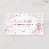 Umbrella Sprinkle Baby Teddy Bear Diaper Raffel Begleitkarte (Vorderseite)