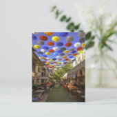 Umbrella Street Antalya Türkei Fotografie Postkarte (Stehend Vorderseite)