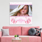 Umbrella Teddy Bear Polka Baby Canvas Print Leinwanddruck (Insitu (Wohnzimmer))