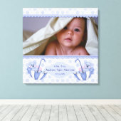 Umbrella Teddy Bear Polka Baby Canvas Print Leinwanddruck (Insitu (Holzboden))