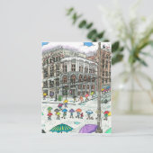 Umbrellas am Pioneer-Platz Postkarte (Stehend Vorderseite)