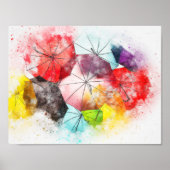 Umbrellas  Colorful Abstract Poster (Vorne)