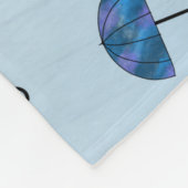 Umbrellas Fleece Blanket (Ecke)