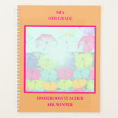 Umbrellas Orange Colorful School Planer (Vorderseite)