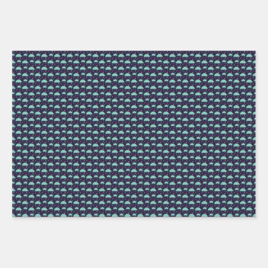 Umbrellas-Packpapier Geschenkpapier Set (Vorderseite 3)