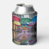 Umbrellas Rain Street Can Sleeve Dosenkühler (Kanne Vorderseite)