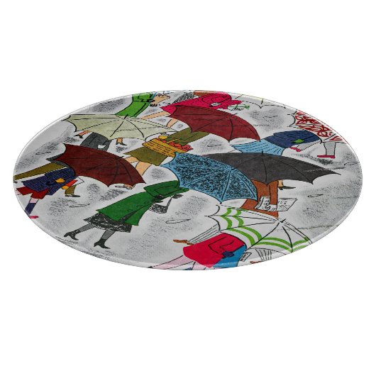 Umbrellas Schneidebrett (Ecke)