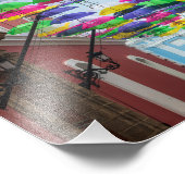 Umbrellas über den Straßen von San Juan und dem He Fotodruck (Ecke)