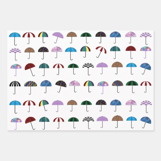 Umbrellas-Umhüllungspapier Geschenkpapier Set (Vorderseite 3)