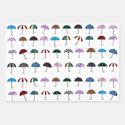 Umbrellas-Umhüllungspapier Geschenkpapier Set (Vorderseite 2)