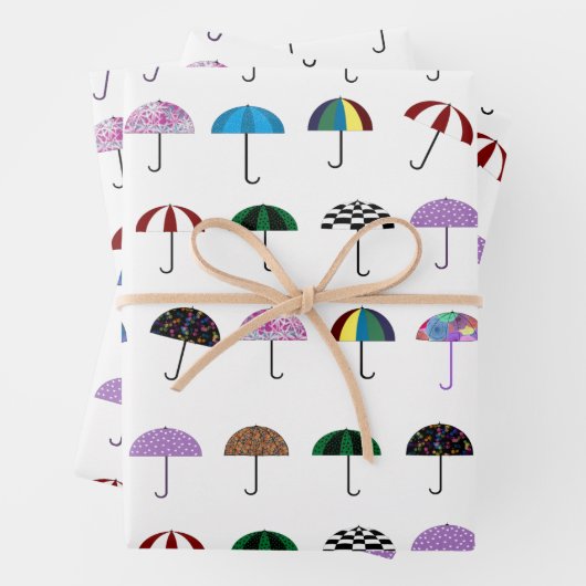 Umbrellas-Umhüllungspapier Geschenkpapier Set (Beispiel)
