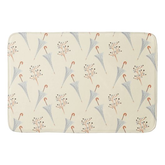 Umbrellas und Herbstblätter Badematte (Vorderseite)