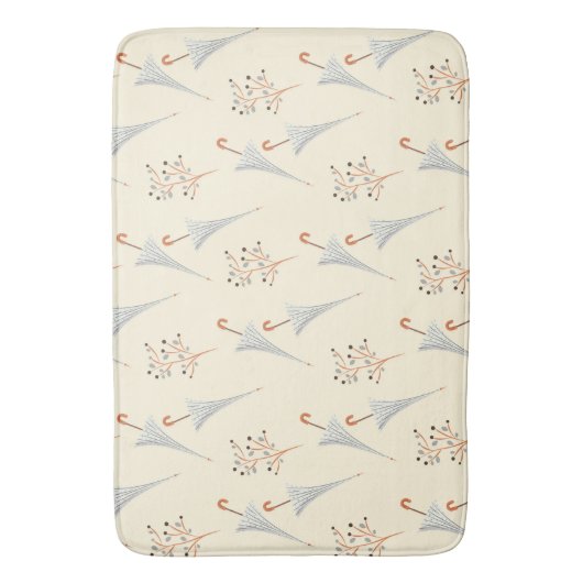 Umbrellas und Herbstblätter Badematte (Vorderseite Vertikal)