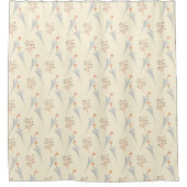 Umbrellas und Herbstblätter Duschvorhang (Vorderseite)