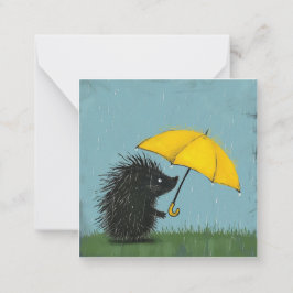 Umbrellas Up & Write On: Playful Porcupines Mitteilungskarte