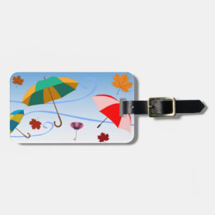 UMBRELLEN UND BLÄTTER GEPÄCKANHÄNGER