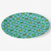 Umbrett Blume 9" Papier Teller (Schrägansicht)