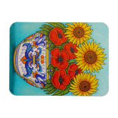 Umbria Bouquet Poppy Sonnenblume Magnet (Horizontal)