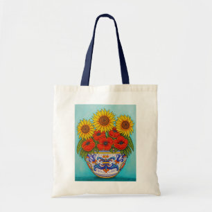 Umbria Bouquet Poppy Sonnenblume Tote Bag Tragetasche