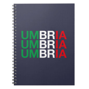 UMBRIA - Italienische Flagge Notizblock