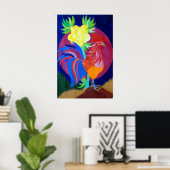 Umbrian Rooster Poster (Heimbüro)