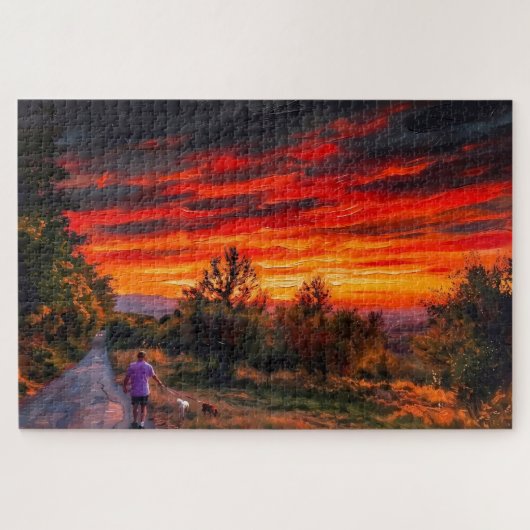 Umbrian Sunset Stroll: Gallery Edition Puzzle (Horizontal)
