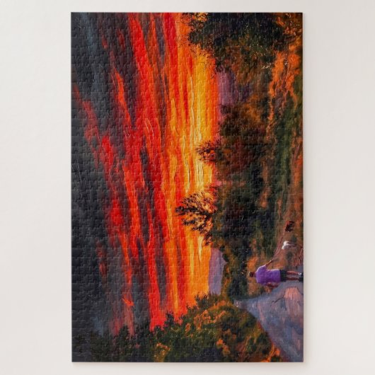 Umbrian Sunset Stroll: Gallery Edition Puzzle (Vertikal)