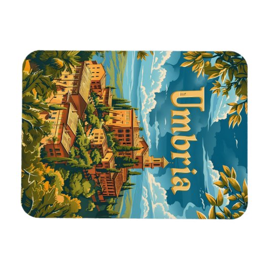 Umbrien Italien Magnet (Horizontal)