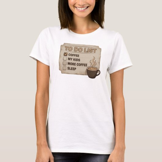 Umbwerfendes Gold COFFEE FIRST SAVE WORLD T-Shirt (Vorderseite)