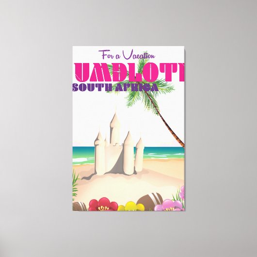 Umdloti Südafrika Reiseplakat Leinwanddruck (Vorderseite)