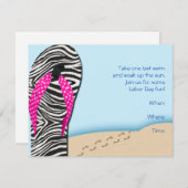 Umdreh Flop auf der Beach-Party Einladung (Vorne/Hinten)