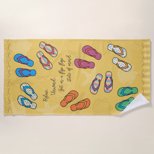 Umdreh Flop Bright Beach Handtuch (Vorderseite)