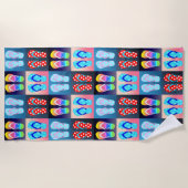 Umdreh Flop Pop Art Pattern Beach Handtuch (Vorderseite)