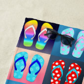 Umdreh Flop Pop Art Pattern Beach Handtuch (Beispiel)