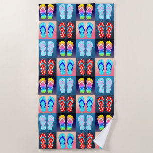 Umdreh Flop Pop Art Pattern Beach Handtuch