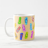 Umdreh Flop Sandals Muster Niedlich Beach Theme Kaffeetasse (Links)