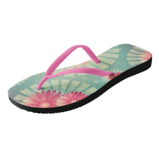Umdreh Sandals Floral Moderne Blume Slim Riemen Badesandalen