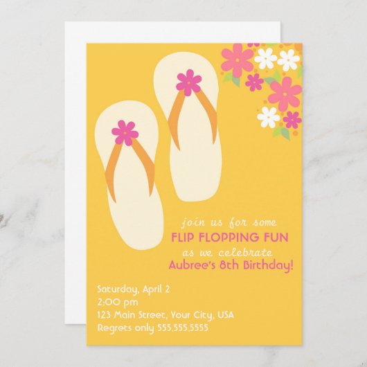 Umdreh Umdreh Einladung (Vorne/Hinten)